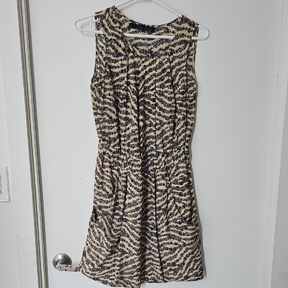 Patterson J. Kincaid Black and White Sheath Mini Dress